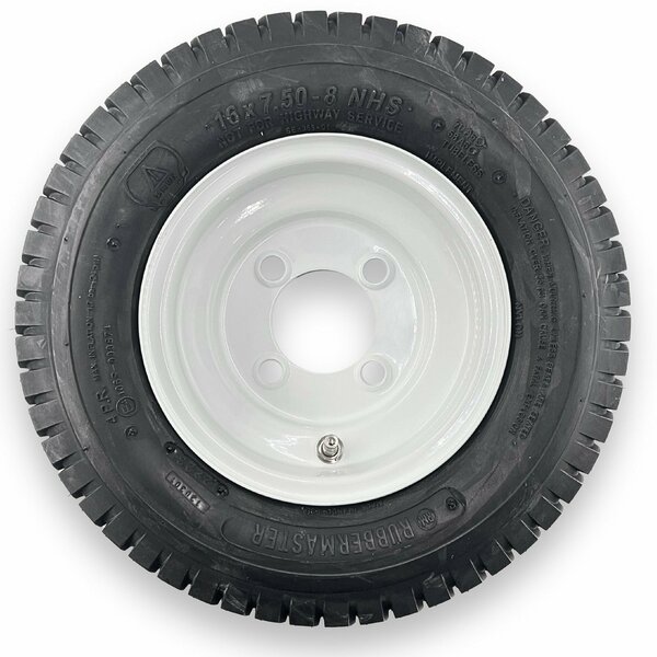 Rubbermaster - Steel Master Rubbermaster 16x7.50-8 4 Ply Turf Tire and 4 on 4 Stamped Wheel Assembly 598980